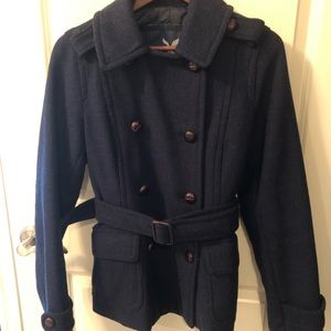 American Eagle Navy Wool Pea Coat